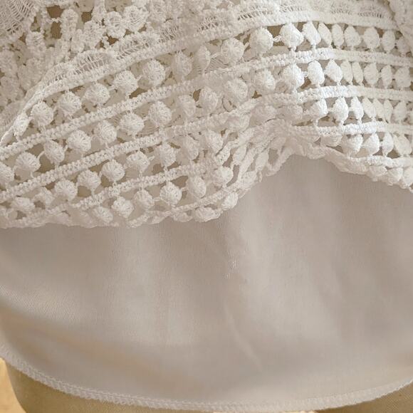 NWT Boho Factory White Crochet Halter Neck Mini Dress Size XL Beachy Boho Indie - Picture 8 of 13